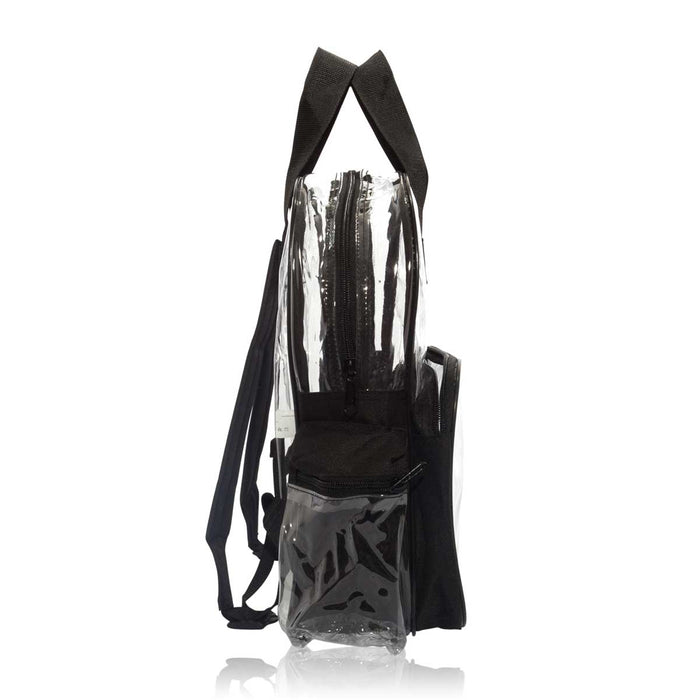 Dalix Clear Backpack Bags Smooth Plastic Transparent See Through