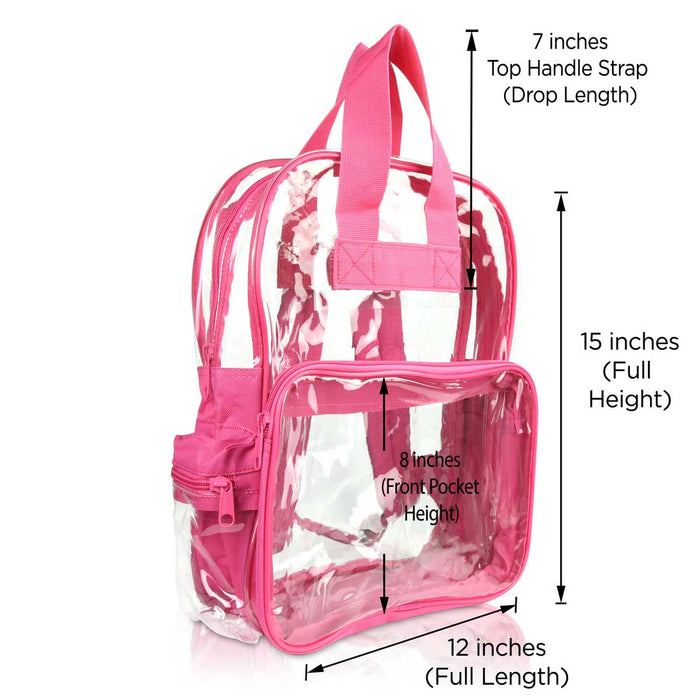 Dalix Clear Backpack Bags Smooth Plastic Transparent See Through