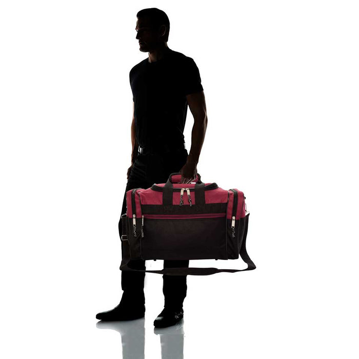 Dalix 17" Blank Duffel Bag Travel Size Sports Durable Gym Bag