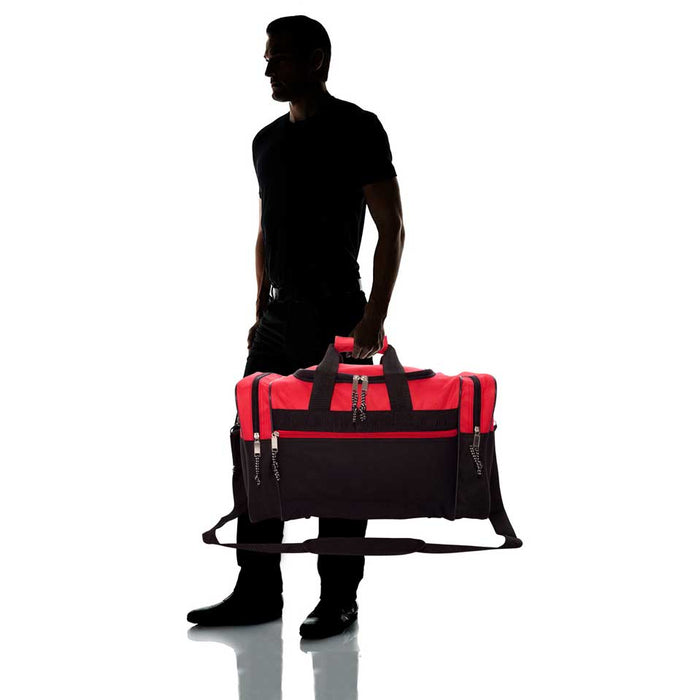 Dalix 17" Blank Duffel Bag Travel Size Sports Durable Gym Bag
