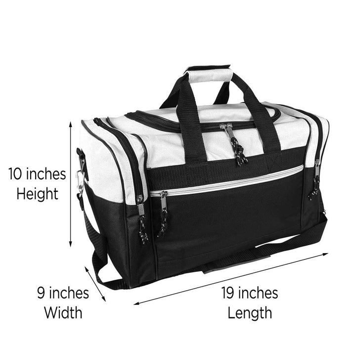 Dalix 17" Blank Duffel Bag Travel Size Sports Durable Gym Bag