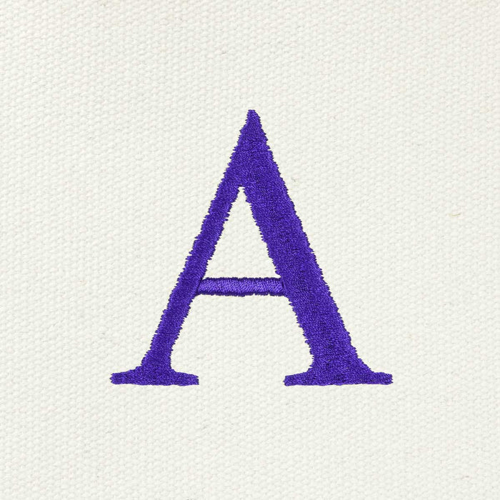 Dalix Medium Personalized Tote Bag Monogrammed Initial Letter - A