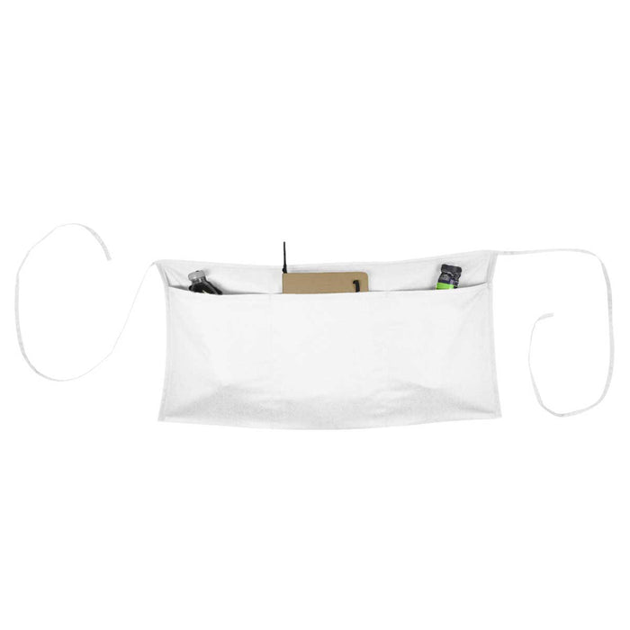 DALIX 24" Medium Kitchen Restaurant Waist Apron (3 Pockets) (Black, White, Navy Blue, Black-White)