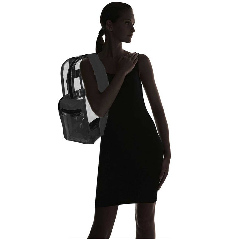Dalix Clear Backpack Bags Smooth Plastic Transparent See Through