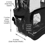 Dalix Clear Backpack Bags Smooth Plastic Transparent See Through