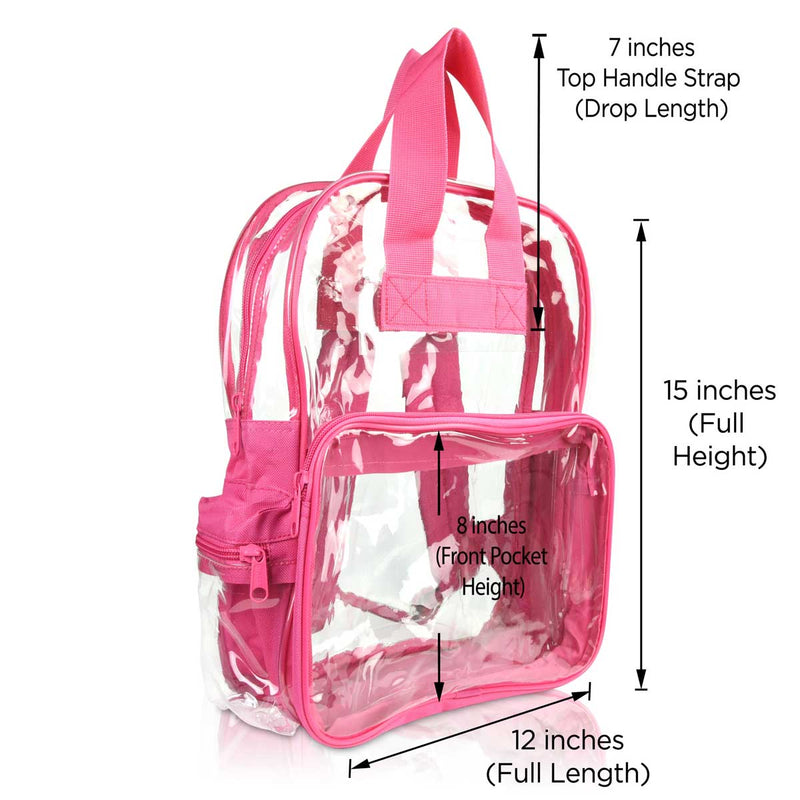 Dalix Clear Backpack Bags Smooth Plastic Transparent See Through