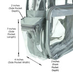Dalix Clear Backpack Bags Smooth Plastic Transparent See Through