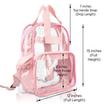 Dalix Clear Backpack Bags Smooth Plastic Transparent See Through