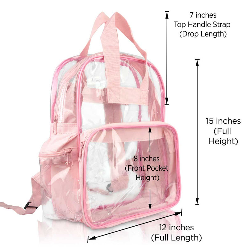 Dalix Clear Backpack Bags Smooth Plastic Transparent See Through