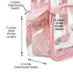 Dalix Clear Backpack Bags Smooth Plastic Transparent See Through