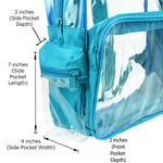 Dalix Clear Backpack Bags Smooth Plastic Transparent See Through