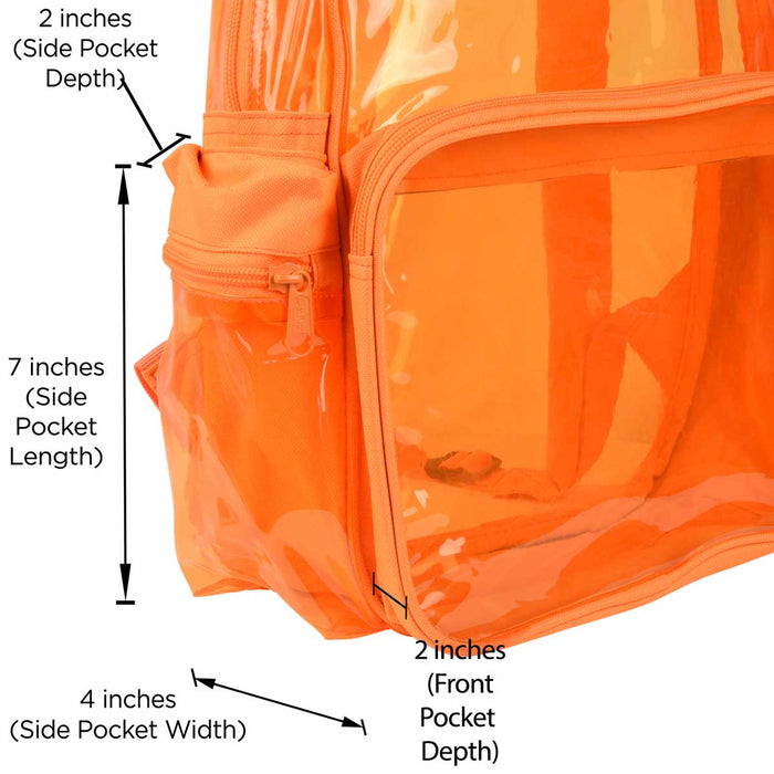 Dalix Small Neon Clear Backpacks