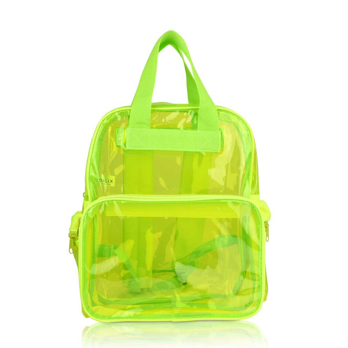 Dalix Small Neon Clear Backpacks
