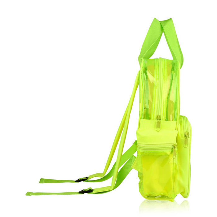 Dalix Small Neon Clear Backpacks
