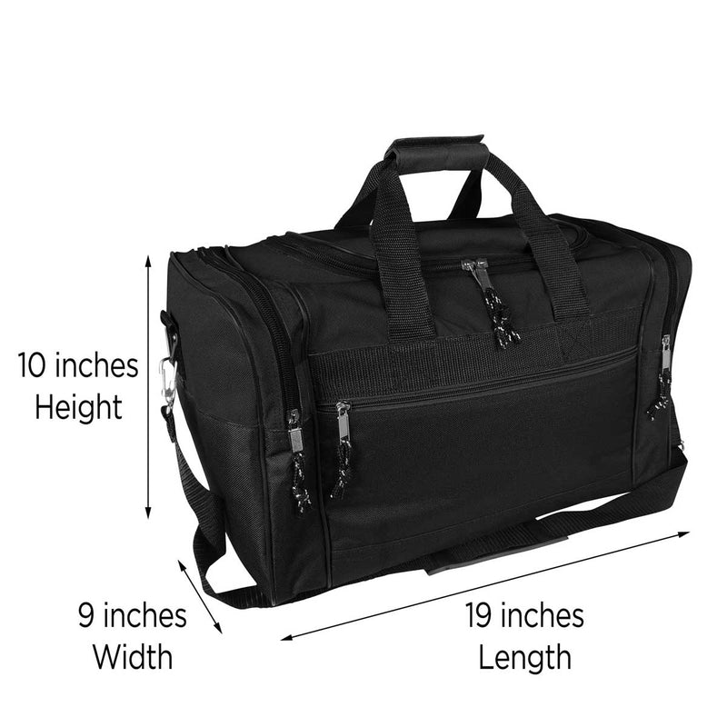 Dalix 17" Blank Duffel Bag Travel Size Sports Durable Gym Bag