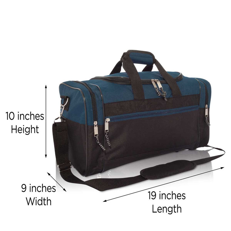 Dalix 17" Blank Duffel Bag Travel Size Sports Durable Gym Bag