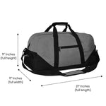 Dalix 21" Large Duffel Bag with Adjustable Strap
