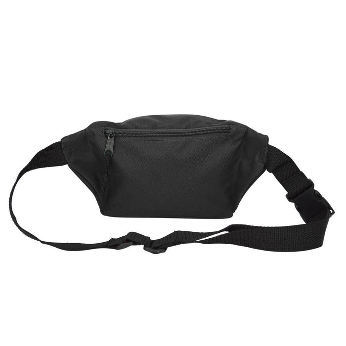 DALIX Fanny Pack 7" Travel Belt Pouch Waist Wallet Bag w/ 3 Pockets FP-002 Fanny Packs DALIX 