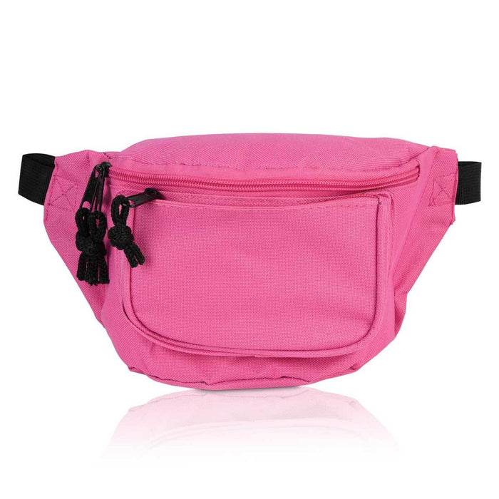 DALIX Fanny Pack 7" Travel Belt Pouch Waist Wallet Bag w/ 3 Pockets FP-002 Fanny Packs DALIX 