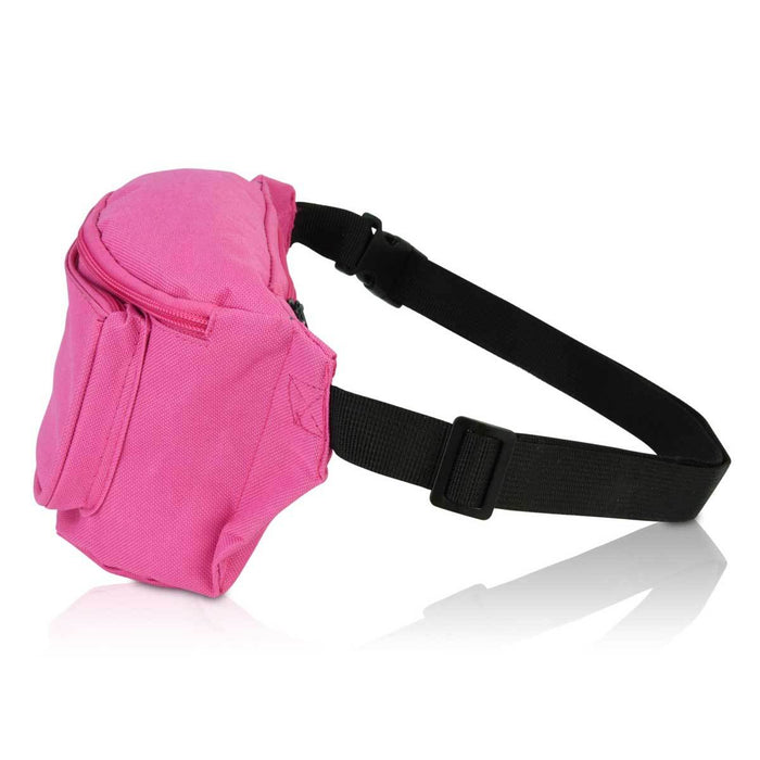 DALIX Fanny Pack 7" Travel Belt Pouch Waist Wallet Bag w/ 3 Pockets FP-002 Fanny Packs DALIX 