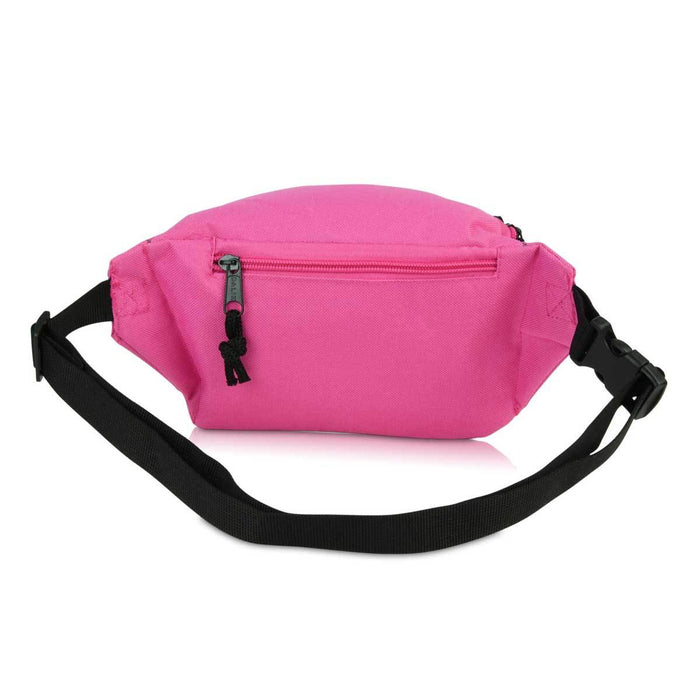 DALIX Fanny Pack 7" Travel Belt Pouch Waist Wallet Bag w/ 3 Pockets FP-002 Fanny Packs DALIX 