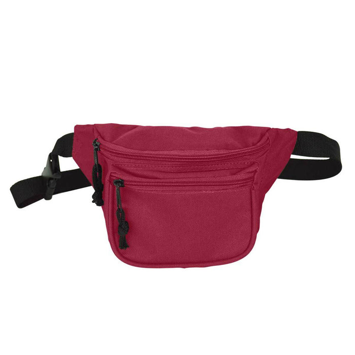 DALIX Fanny Pack 7" Travel Belt Pouch Waist Wallet Bag w/ 3 Pockets FP-002 Fanny Packs DALIX 