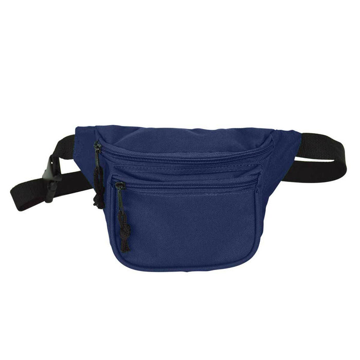 DALIX Fanny Pack 7" Travel Belt Pouch Waist Wallet Bag w/ 3 Pockets FP-002 Fanny Packs DALIX 