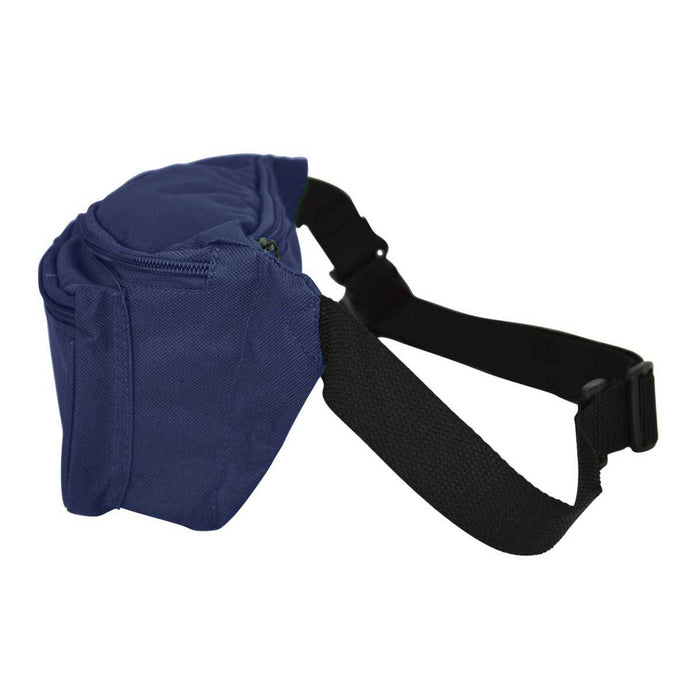 DALIX Fanny Pack 7" Travel Belt Pouch Waist Wallet Bag w/ 3 Pockets FP-002 Fanny Packs DALIX 