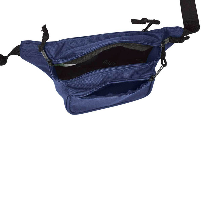 DALIX Fanny Pack 7" Travel Belt Pouch Waist Wallet Bag w/ 3 Pockets FP-002 Fanny Packs DALIX 