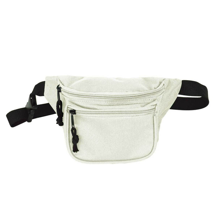 DALIX Fanny Pack 7" Travel Belt Pouch Waist Wallet Bag w/ 3 Pockets FP-002 Fanny Packs DALIX 