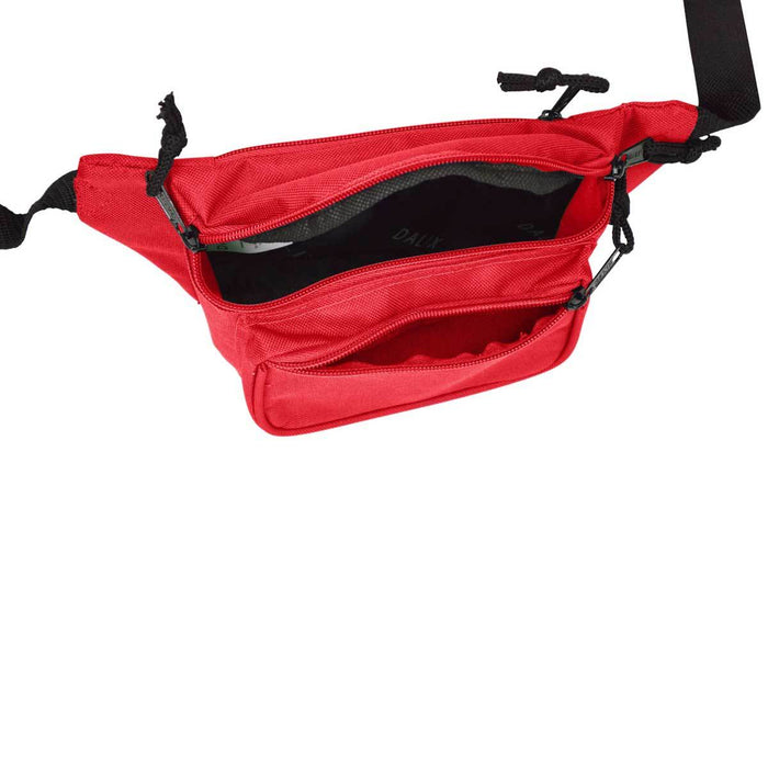 DALIX Fanny Pack 7" Travel Belt Pouch Waist Wallet Bag w/ 3 Pockets FP-002 Fanny Packs DALIX 