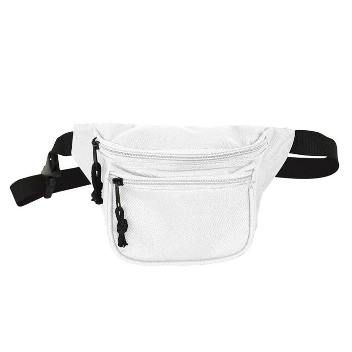 DALIX Fanny Pack 7" Travel Belt Pouch Waist Wallet Bag w/ 3 Pockets FP-002 Fanny Packs DALIX 