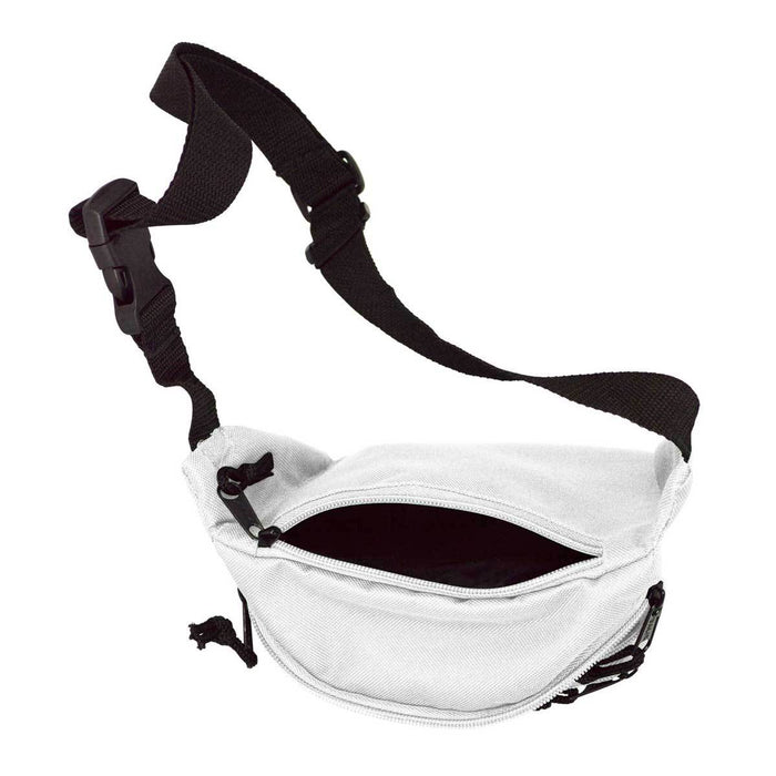 DALIX Fanny Pack 7" Travel Belt Pouch Waist Wallet Bag w/ 3 Pockets FP-002 Fanny Packs DALIX 