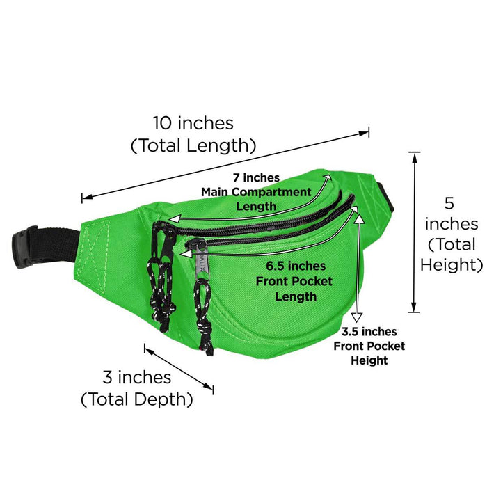 DALIX Small Fanny Pack Waist Pouch Travel Belt (24"-31") Fanny Packs DALIX 