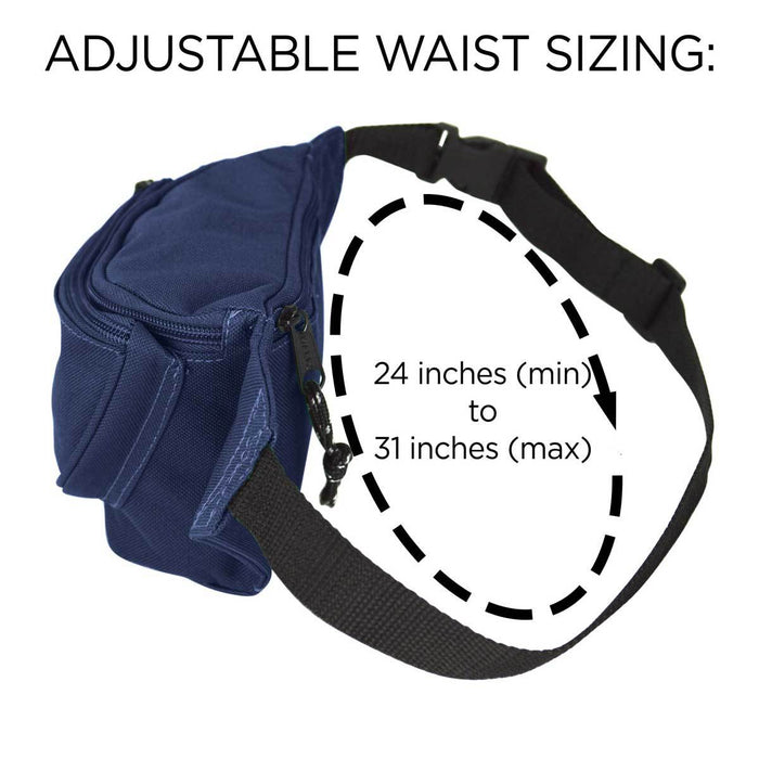 DALIX Small Fanny Pack Waist Pouch Travel Belt (24"-31") Fanny Packs DALIX 