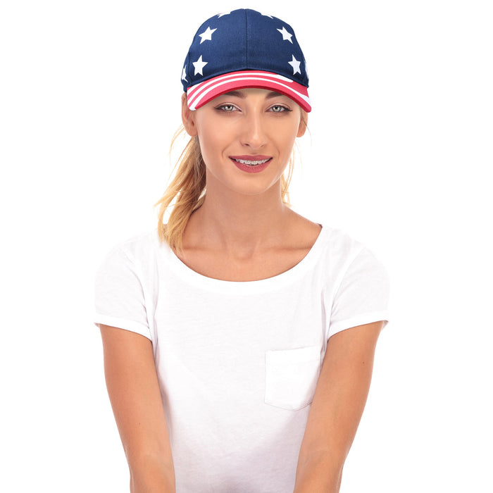 DALIX USA Stars and Stripes Cap American Patriotic Hat