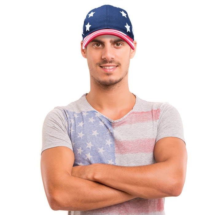 DALIX USA Stars and Stripes Cap American Patriotic Hat