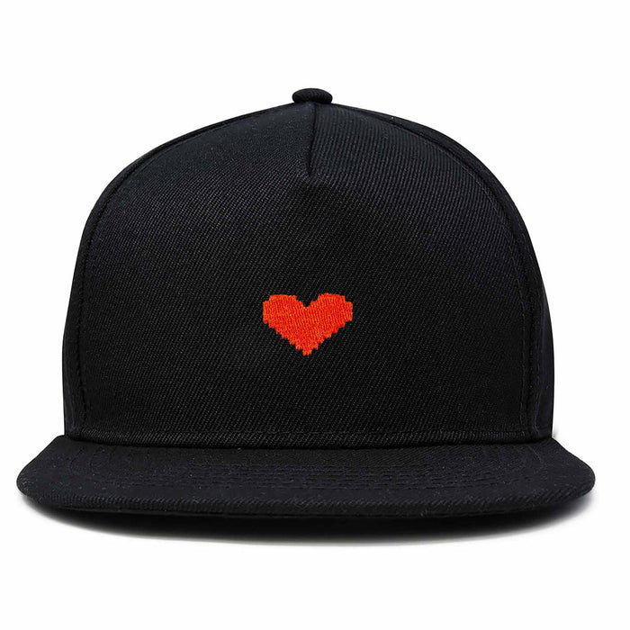 Dalix Pixel Heart Snapback Hat
