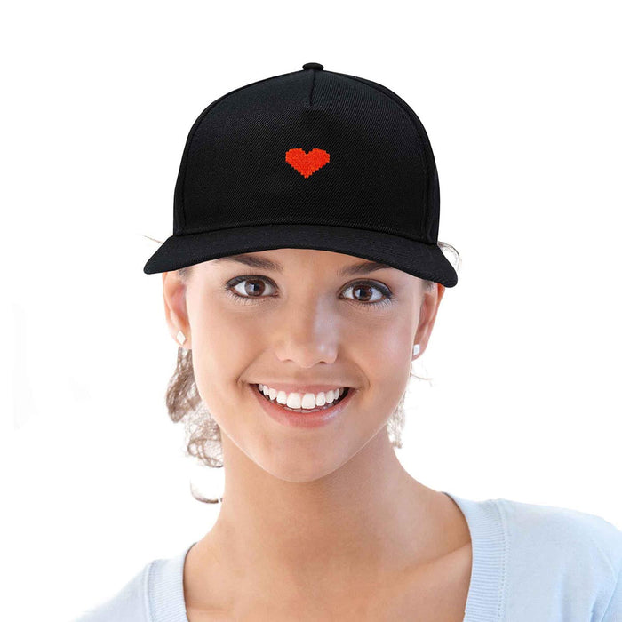 Dalix Pixel Heart Snapback Hat