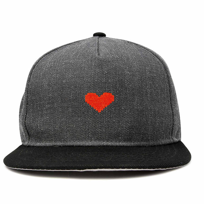 Dalix Pixel Heart Snapback Hat