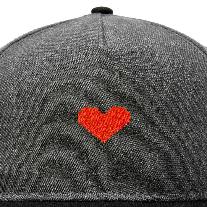 Dalix Pixel Heart Snapback Hat