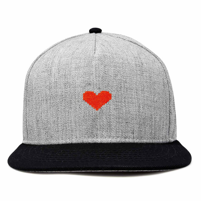 Dalix Pixel Heart Snapback Hat
