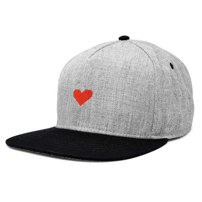 Dalix Pixel Heart Snapback Hat