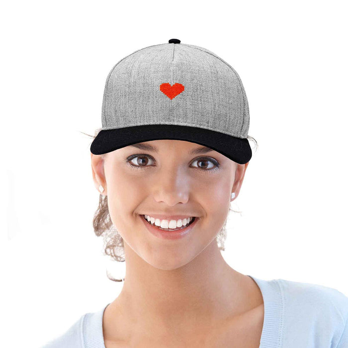 Dalix Pixel Heart Snapback Hat