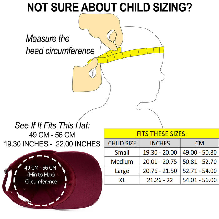 Dalix Youth Baseball Cap 100% Cotton