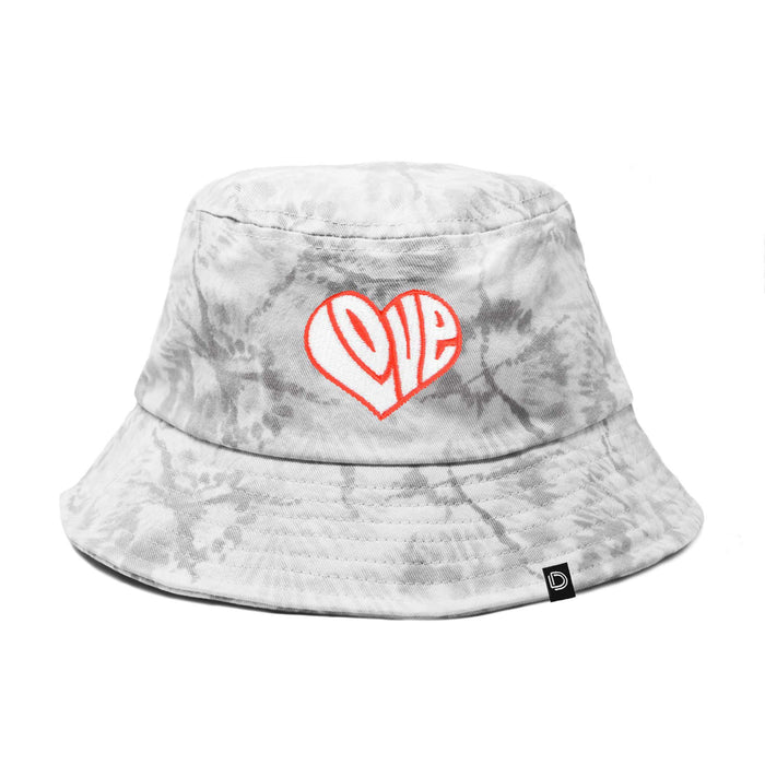 Dalix Love Heart Tie Dye Bucket Hat