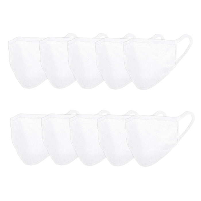 DALIX 10 Pack Premium Cotton Mask Reuseable Washable Made in USA (Black,White)