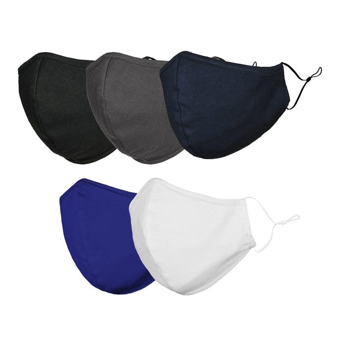 Dalix Kids Cotton Face Mask Reuseable Washable Made in USA - XXS-XS Size 5 Pack