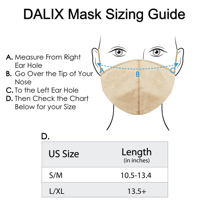 Dalix Skin Tone Cloth Face Mask 3 Layer Filter Pocket Nose Piece