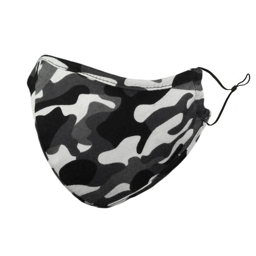 Dalix Youth Camo Cloth Face Mask Reusable Adjustable Nose Bridge Piece Washable Made in USA